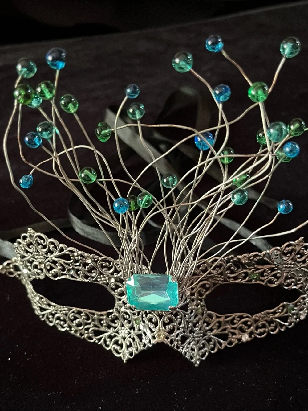 Silver Filigree Masquerade Mask